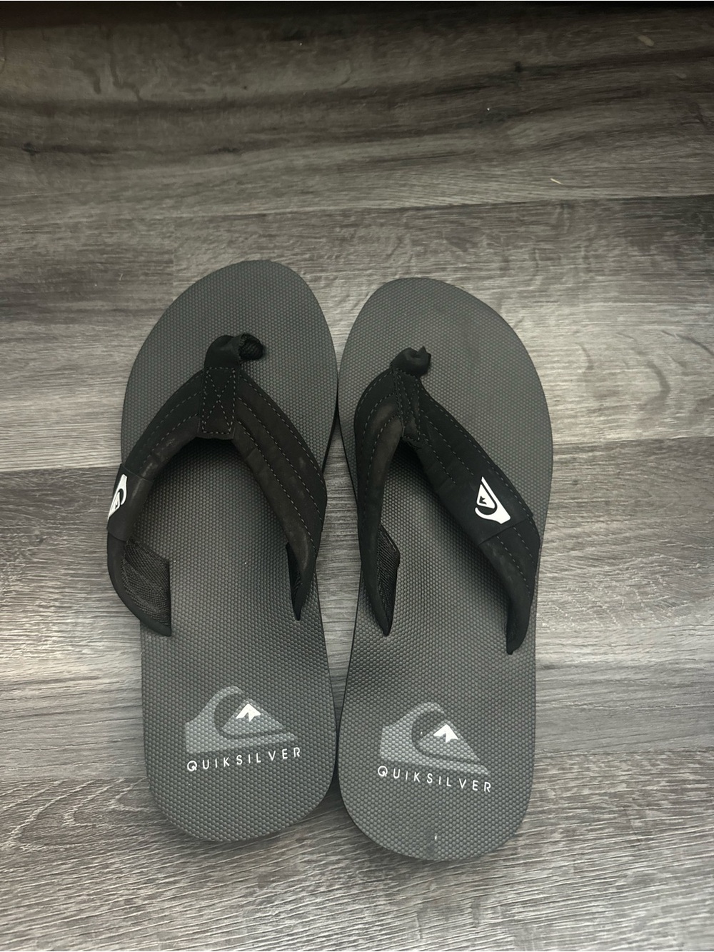 Quiksilver Mens Black Flip Flop Sandals with Logo